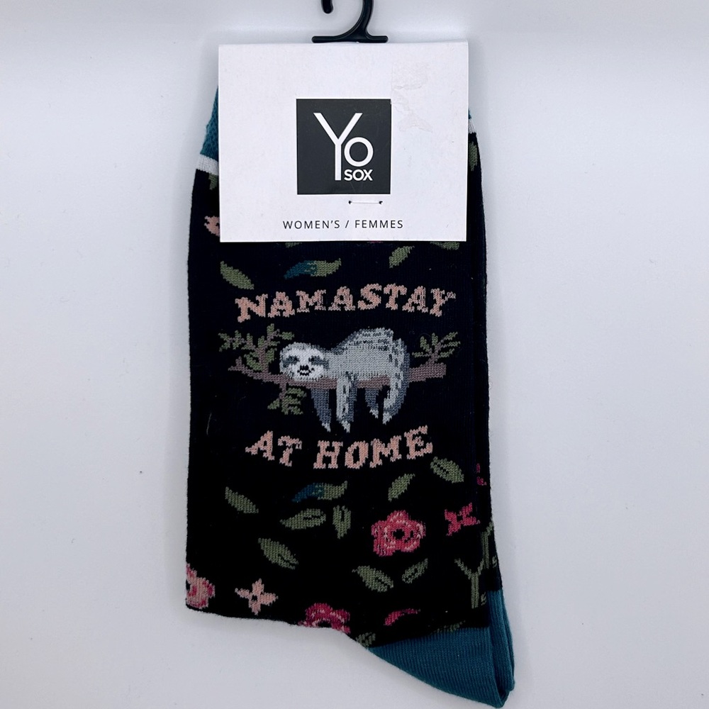 YoSox Namastay At Home Women’s Crew Socks NWT
